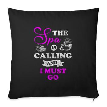 Bien-être Méditation Santé - Housse de coussin décorative 45 x 45 cm - noir - Devant