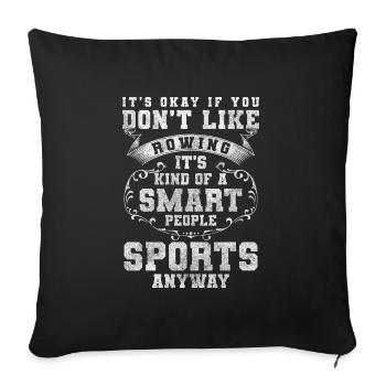 Rower Sport Body Gym - Sofa pillowcase 17,3'' x 17,3'' (45 x 45 cm) - black - Front