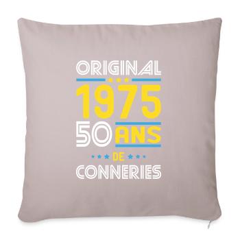 50th Anniversary - Original 1975 - - Sofa pillowcase 17,3'' x 17,3'' (45 x 45 cm) - light taupe - Front