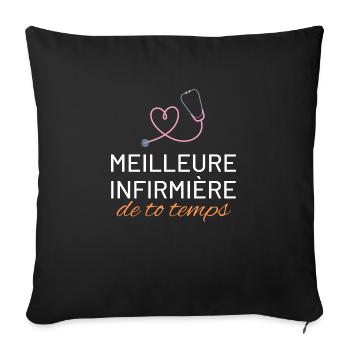Best Nurse: Nurse Gift - Sofa pillowcase 17,3'' x 17,3'' (45 x 45 cm) - black - Front