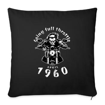 65. Anniversaire Plein régime depuis 04/1960 - Housse de coussin décorative 45 x 45 cm - noir - Devant