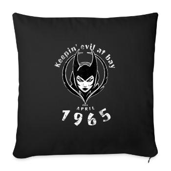 60. Geburtstag Keepin evil at bay since 04/1965 - Sofa pillowcase 17,3'' x 17,3'' (45 x 45 cm) - black - Front