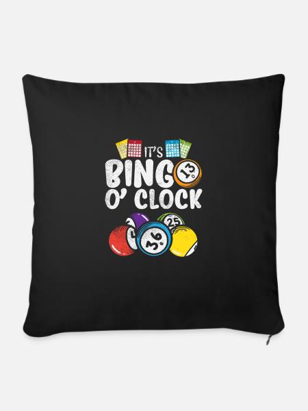 It's Bingo O Clock - Sofakissenbezug 45 x 45 cm - Schwarz
