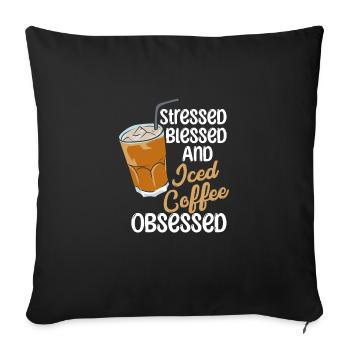 Iced Coffee Obsessed - Sofakissenbezug 45 x 45 cm - Schwarz - Vorne