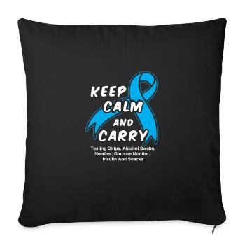 Keep Calm And Carry Testing Strips - Sofakissenbezug 45 x 45 cm - Schwarz - Vorne