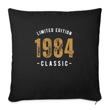 1984 Classic - Birthday - Sofa pillowcase 17,3'' x 17,3'' (45 x 45 cm) - black - Front