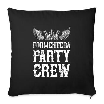 Équipe de vacances de Formentera Party - Housse de coussin décorative 45 x 45 cm - noir - Devant