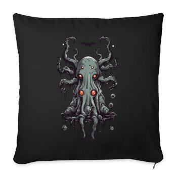 Slimy monster cute creature of the night - Sofa pillowcase 17,3'' x 17,3'' (45 x 45 cm) - black - Front