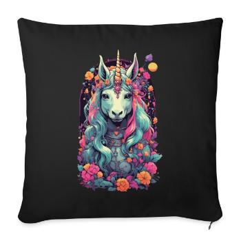 Aesthetic Unicorn Magic Unicorn Streetwear - Sofa pillowcase 17,3'' x 17,3'' (45 x 45 cm) - black - Front