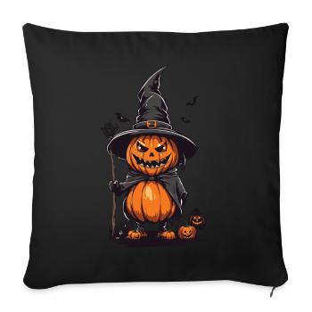 Funny Witches Pumpkin Monster Halloween - Sofa pillowcase 17,3'' x 17,3'' (45 x 45 cm) - black - Front