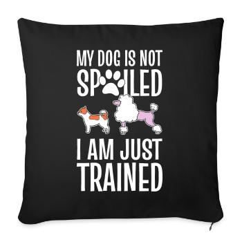 My Dog Is Not Spoiled I Am Just Well Trained - Sofakissenbezug 45 x 45 cm - Schwarz - Vorne