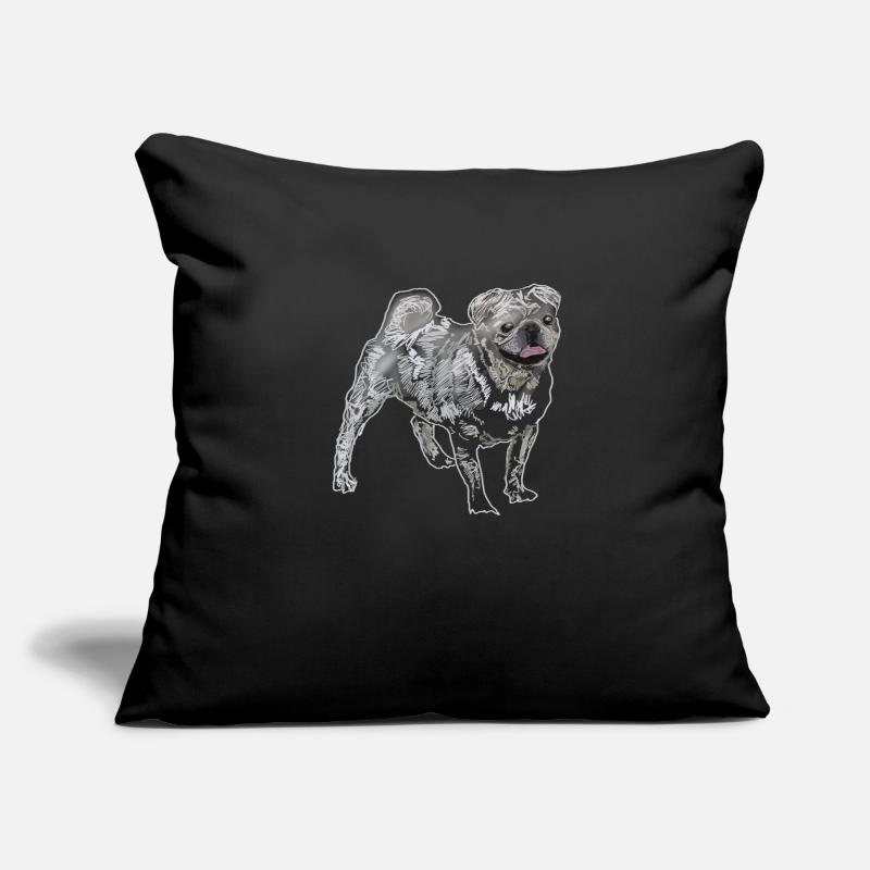 Mops Sofakissenbezug 45 x 45 cm