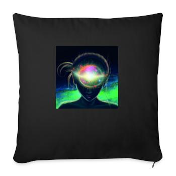 10b - Housse de coussin décorative 45 x 45 cm - noir - Devant