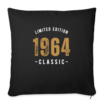 1964 Classic - Birthday - Sofa pillowcase 17,3'' x 17,3'' (45 x 45 cm) - black - Front