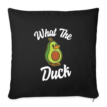 What the duck I Ente Erpel - Sofakissenbezug 45 x 45 cm - Schwarz - Vorne
