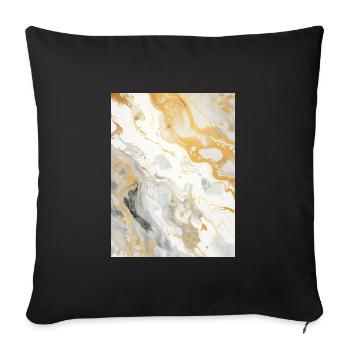 Marmor Stein - Sofakissenbezug 45 x 45 cm - Schwarz - Vorne