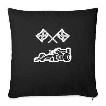 MYST3RCORP RACING WHITE - Sofa pillowcase 17,3'' x 17,3'' (45 x 45 cm) - black - Front