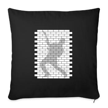 Guitarist on the wall | Guitar, Music, Concert - Sofa pillowcase 17,3'' x 17,3'' (45 x 45 cm) - black - Front