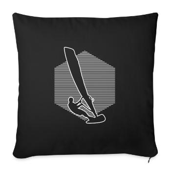 Windsurfer Surfing Women Men Windsurfing - Sofa pillowcase 17,3'' x 17,3'' (45 x 45 cm) - black - Front