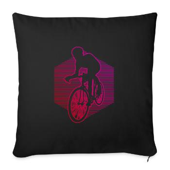 Road Bike Road Cycling Road Bike Men's Road Cycling - Sofa pillowcase 17,3'' x 17,3'' (45 x 45 cm) - black - Front