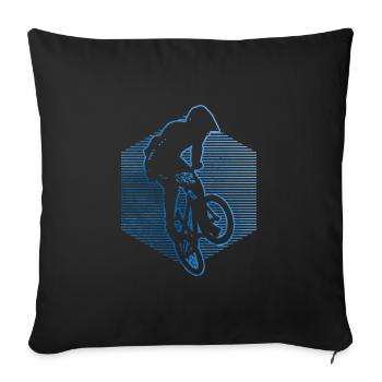 Vélo Femmes Cyclisme BMX BMX Vélo BMX Garçons - Housse de coussin décorative 45 x 45 cm - noir - Devant