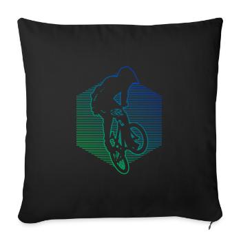 Bike bmx jungen Herren Damen bmx fahrrad bmx - Sofakissenbezug 45 x 45 cm - Schwarz - Vorne