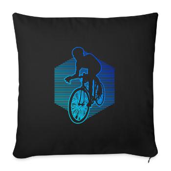 Women's Road Bike Road Bike Road Bike - Sofa pillowcase 17,3'' x 17,3'' (45 x 45 cm) - black - Front