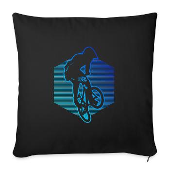Men's bmx bike bmx boys bmx cycling - Sofa pillowcase 17,3'' x 17,3'' (45 x 45 cm) - black - Front