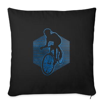 Vélo de route Vélo de route Vélo de route Homme - Housse de coussin décorative 45 x 45 cm - noir - Devant