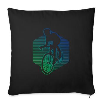 Vélo de route pour hommes Vélo de route pour femmes Vélo de route pour femmes - Housse de coussin décorative 45 x 45 cm - noir - Devant