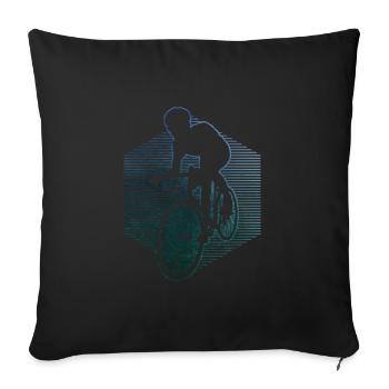 Vélo de route pour hommes Vélo de route pour femmes Vélo de route - Housse de coussin décorative 45 x 45 cm - noir - Devant