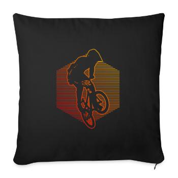 BMX Boys Men Cycling BMX BMX Bike - Sofa pillowcase 17,3'' x 17,3'' (45 x 45 cm) - black - Front