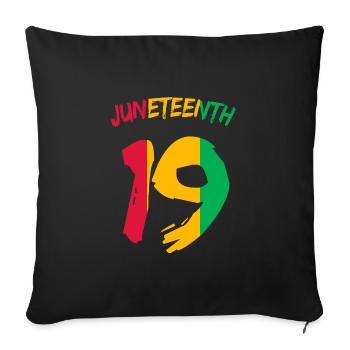 Juneteenth - Sofa pillowcase 17,3'' x 17,3'' (45 x 45 cm) - black - Front