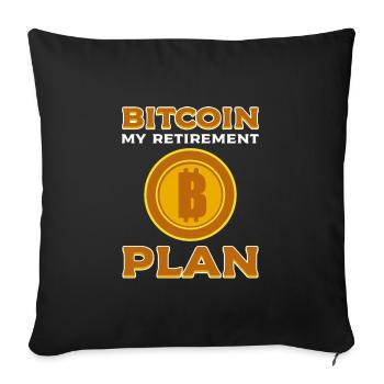 Le bitcoin - Housse de coussin décorative 45 x 45 cm - noir - Devant