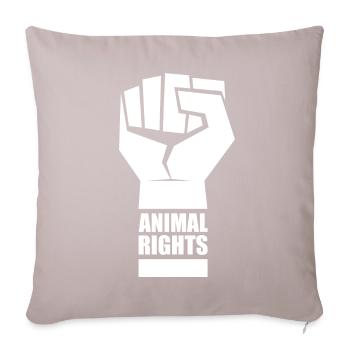 ANIMAL RIGHTS - Sofa pillowcase 17,3'' x 17,3'' (45 x 45 cm) - light taupe - Front