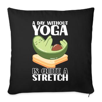 Avocado Toast - Sofa pillowcase 17,3'' x 17,3'' (45 x 45 cm) - black - Front