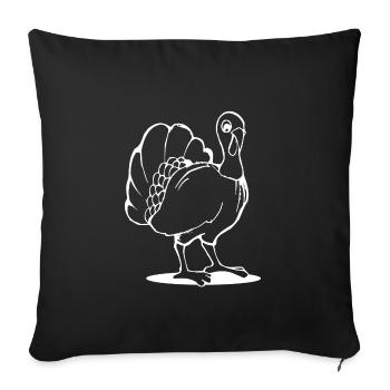 action de grâces - Housse de coussin décorative 45 x 45 cm - noir - Devant