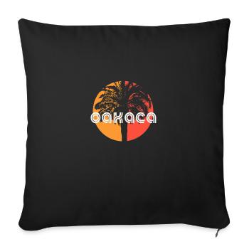 Oaxaca Mexique Vacances Artistiques Souvenir Palmier - Housse de coussin décorative 45 x 45 cm - noir - Devant