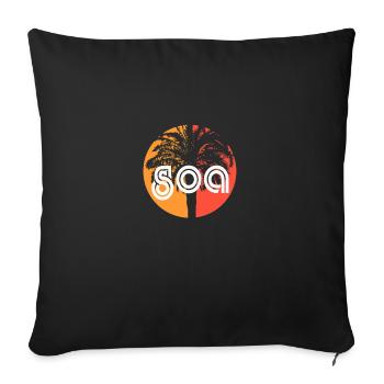Goa India Artistic Vacation Souvenir Palm Tree - Sofa pillowcase 17,3'' x 17,3'' (45 x 45 cm) - black - Front