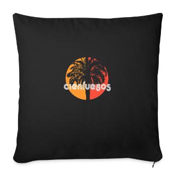 Cienfuegos Cuba Artistic Vacation Souvenir Palm - Housse de coussin décorative 45 x 45 cm - noir - Devant