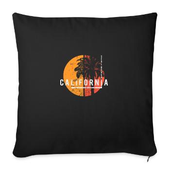 Seal Beach Kalifornien Cool Palm Native - Sofakissenbezug 45 x 45 cm - Schwarz - Vorne