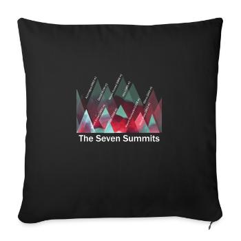 Seven Summits - Sofakissenbezug 45 x 45 cm - Schwarz - Vorne