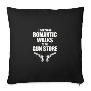 Schießsport Schießen Waffe Sportschütze - Sofakissenbezug 45 x 45 cm - Schwarz - Vorne