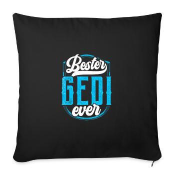 Bester Gedi Ever Taufgedi Firmged - Sofakissenbezug 45 x 45 cm - Schwarz - Vorne