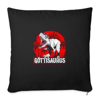 Ti Firmgötti Taufgötti Göti Geschenkidee - Sofakissenbezug 45 x 45 cm - Schwarz - Vorne