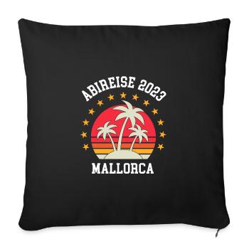 Mallorca 2023 Abireise Klassenfahrt Abi Abifahrt - Sofakissenbezug 45 x 45 cm - Schwarz - Vorne