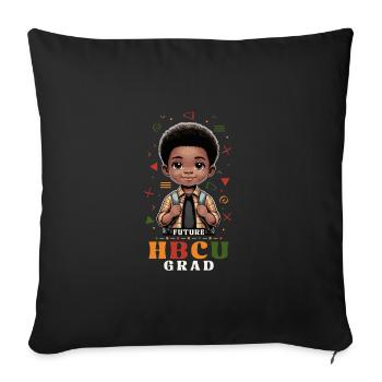 Future HBCU - Sofa pillowcase 17,3'' x 17,3'' (45 x 45 cm) - black - Front