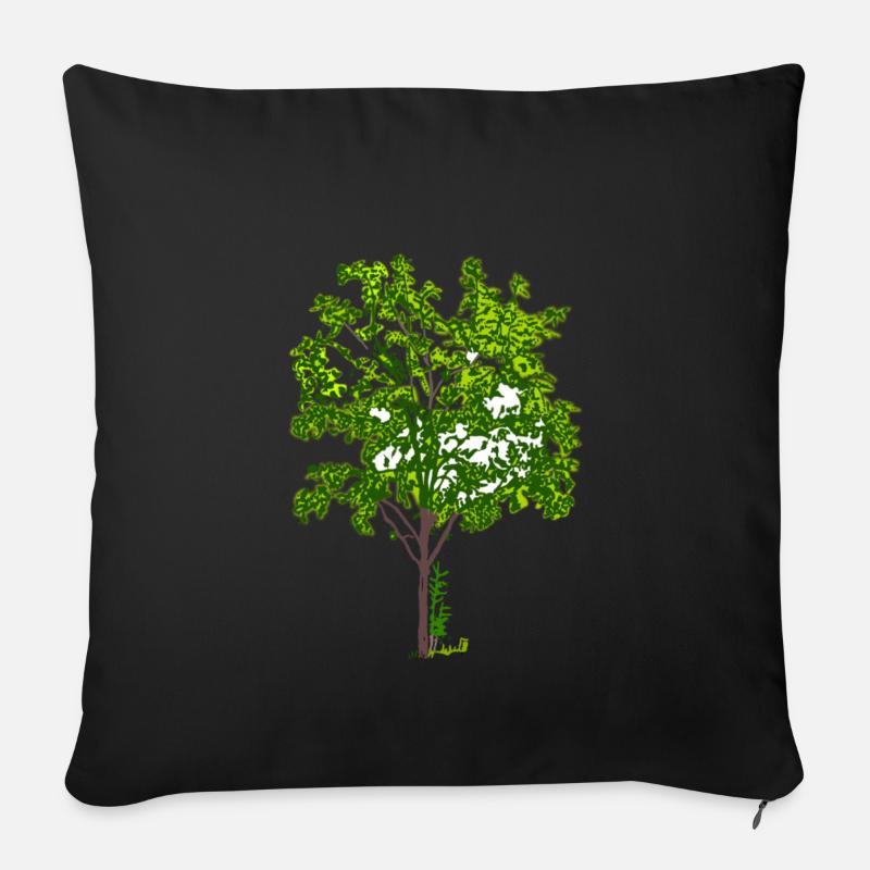 Baum - Sofakissenbezug 45 x 45 cm - Schwarz