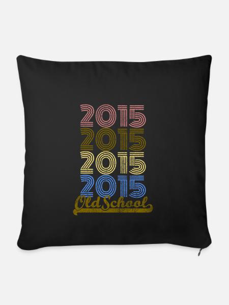 Old School 2015 - Sofakissenbezug 45 x 45 cm - Schwarz