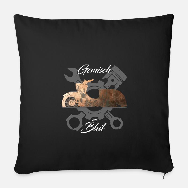 Low Simson Schwalbe - Gemisch im Blut - Sofakissenbezug 45 x 45 cm - Schwarz